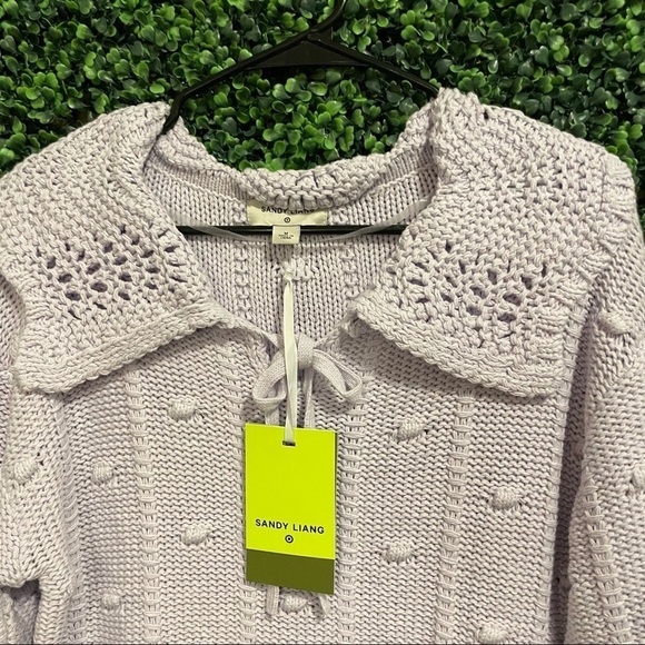 Sandy Liang x Target Lavender Collared Pullover Sweater - - Picture 3 of 6